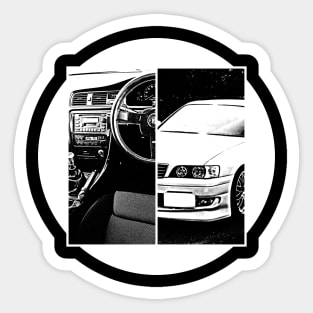 TOYOTA CHASER JZX100 Black 'N White 5 (Black Version) Sticker